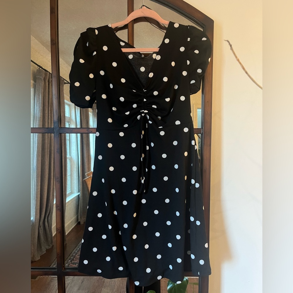 Black Dress with White Polka Dots!